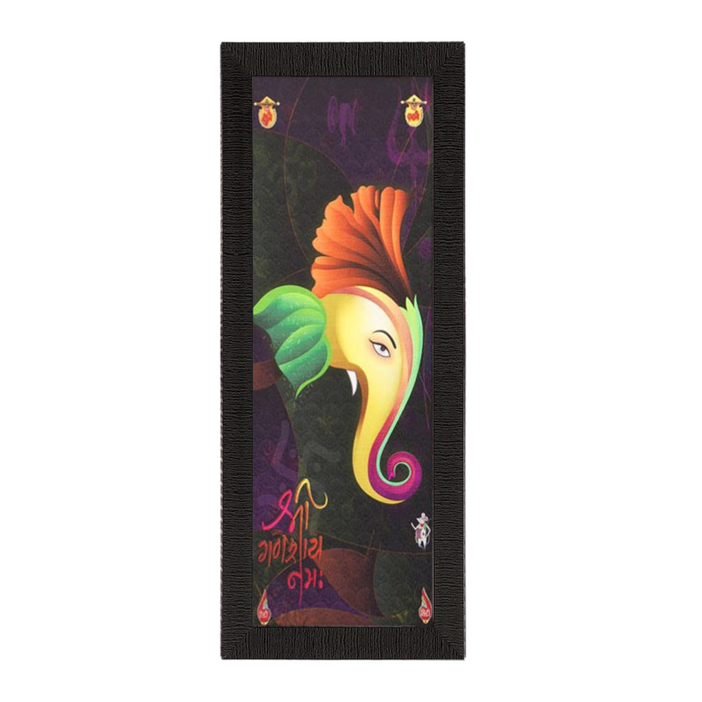 Face Of Lord Ganesha Satin Matt Texture UV Art Painting Kafalo