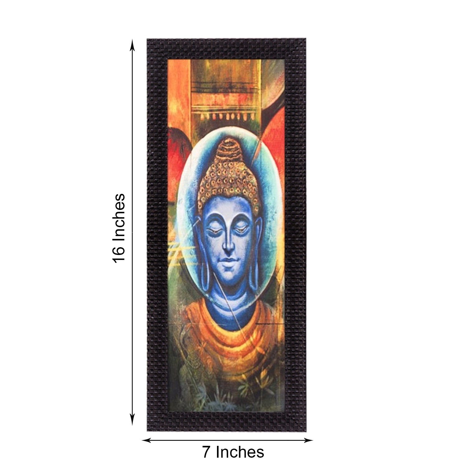 Face Of Lord Buddha Satin Matt Texture UV Art Painting Kafalo