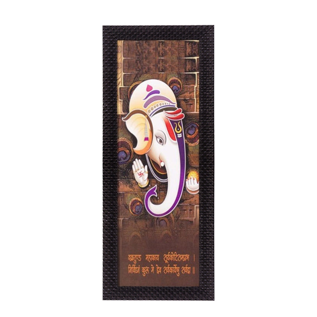 Lord Ganesha Satin Matt Texture UV Art Painting Kafalo