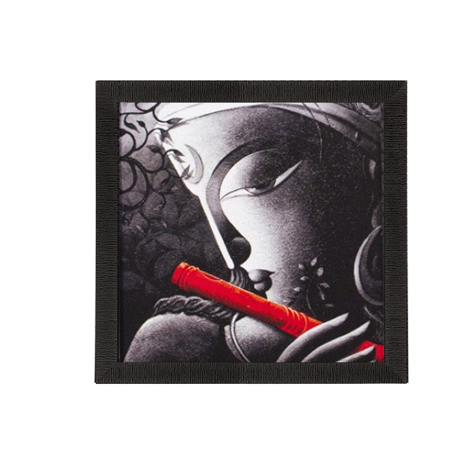 Lord Krishna Playing Flute Painting Digital Printed Religious Wall Art Kafalo