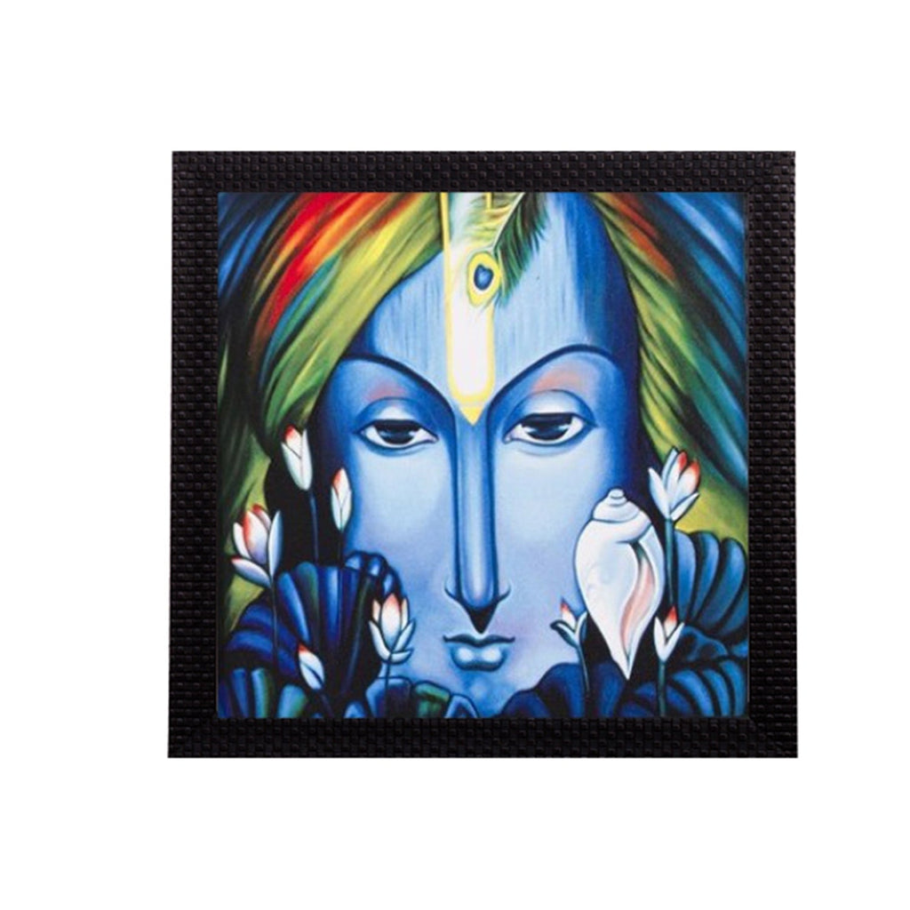 Mighty Lord Krishna Satin Matt Texture UV Art Painting Kafalo