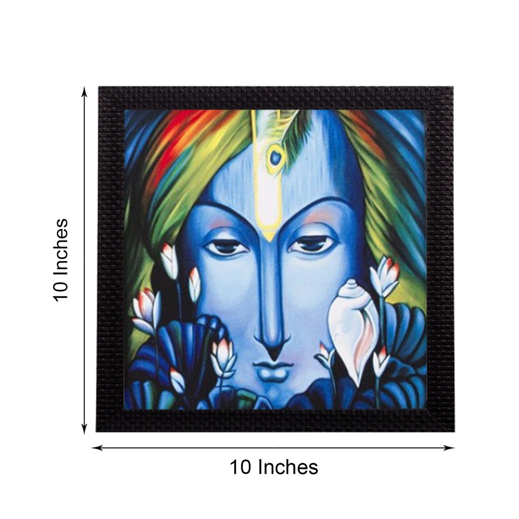 Mighty Lord Krishna Satin Matt Texture UV Art Painting Kafalo