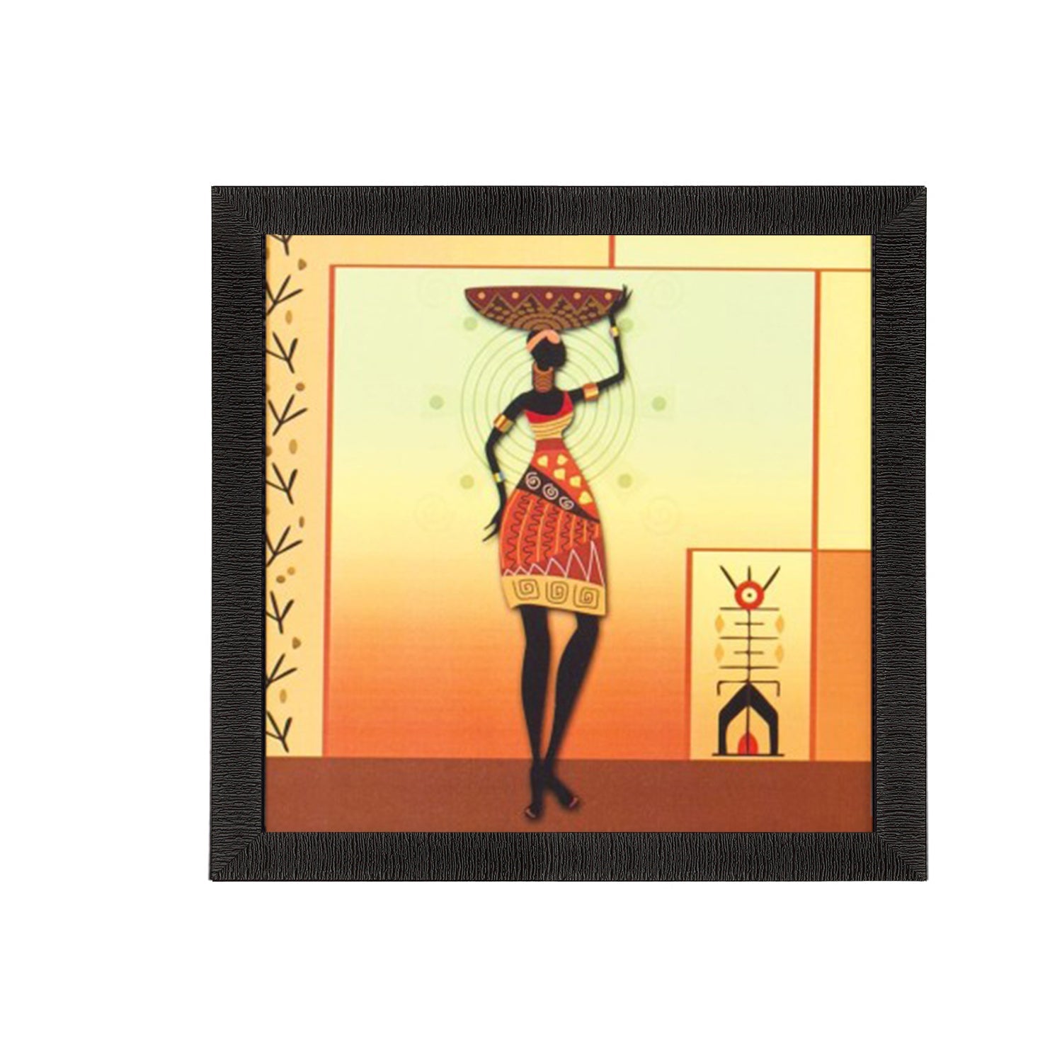 Tribal Woman Satin Matt Texture UV Art Painting Kafalo