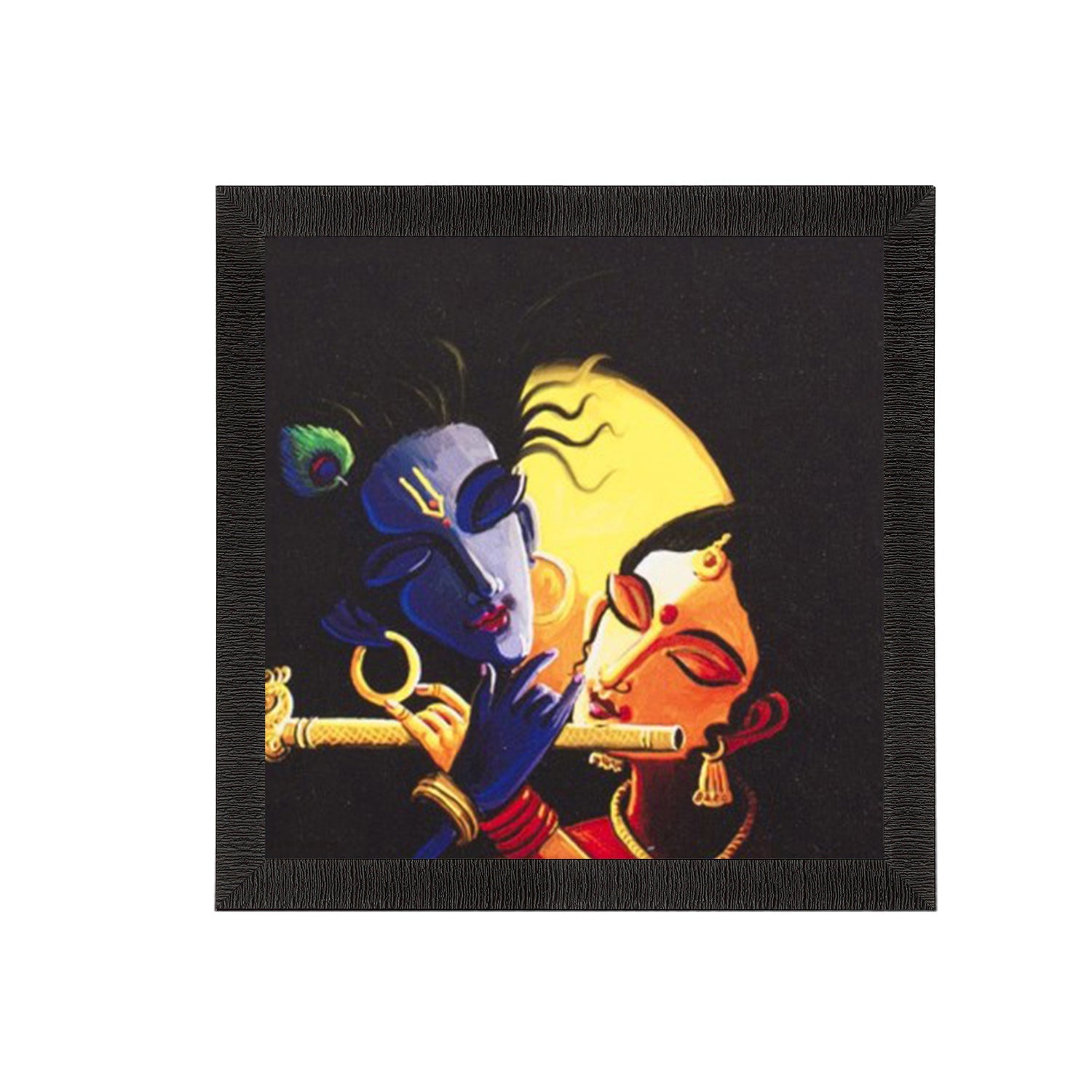 Adorable Radha Krishna Painting Digital Printed Religious Wall Art Kafalo