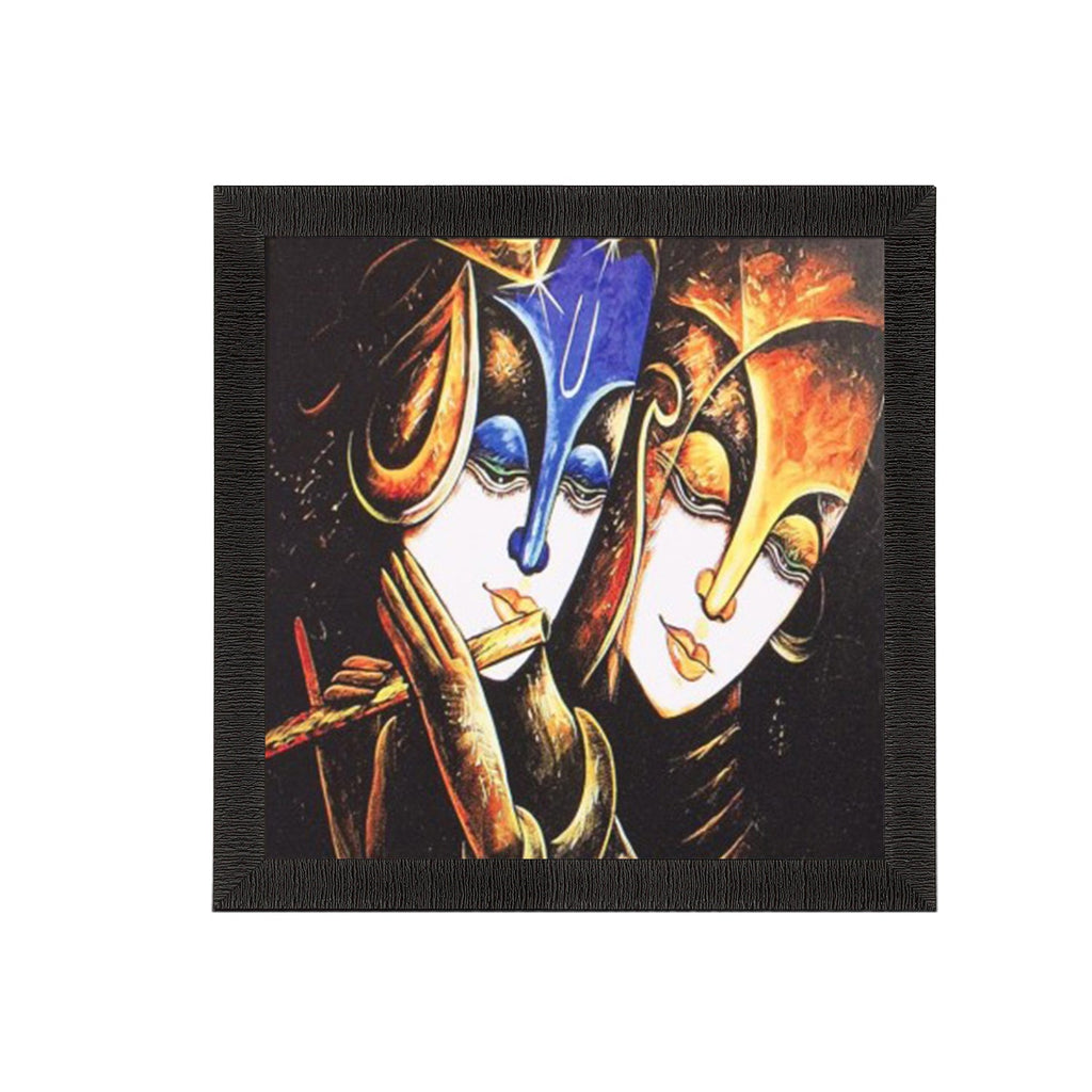 Lord Krishna With Radha Satin Matt Texture UV Art Painting Kafalo