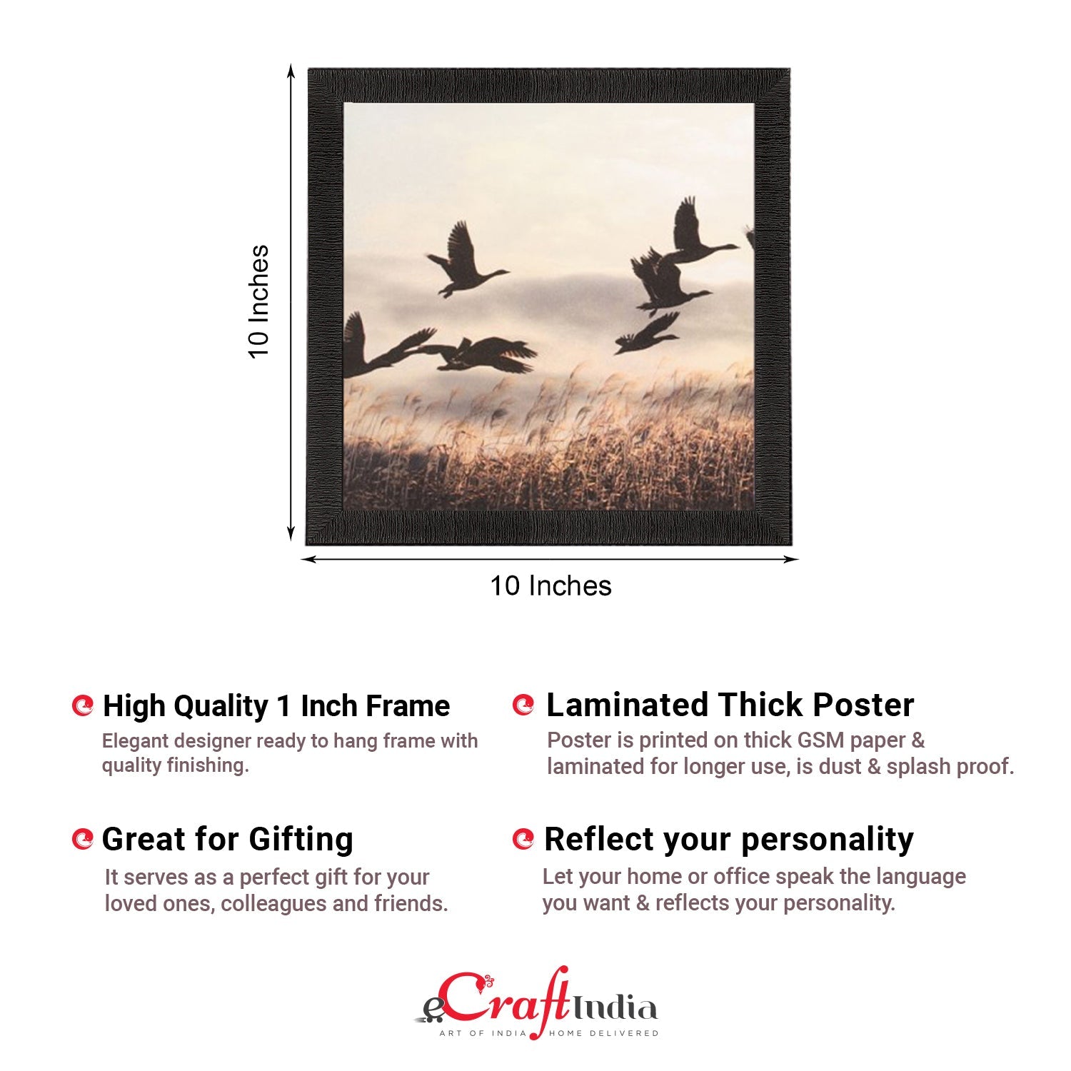 Bird Scenic View Satin Matt Texture UV Art Painting Kafalo