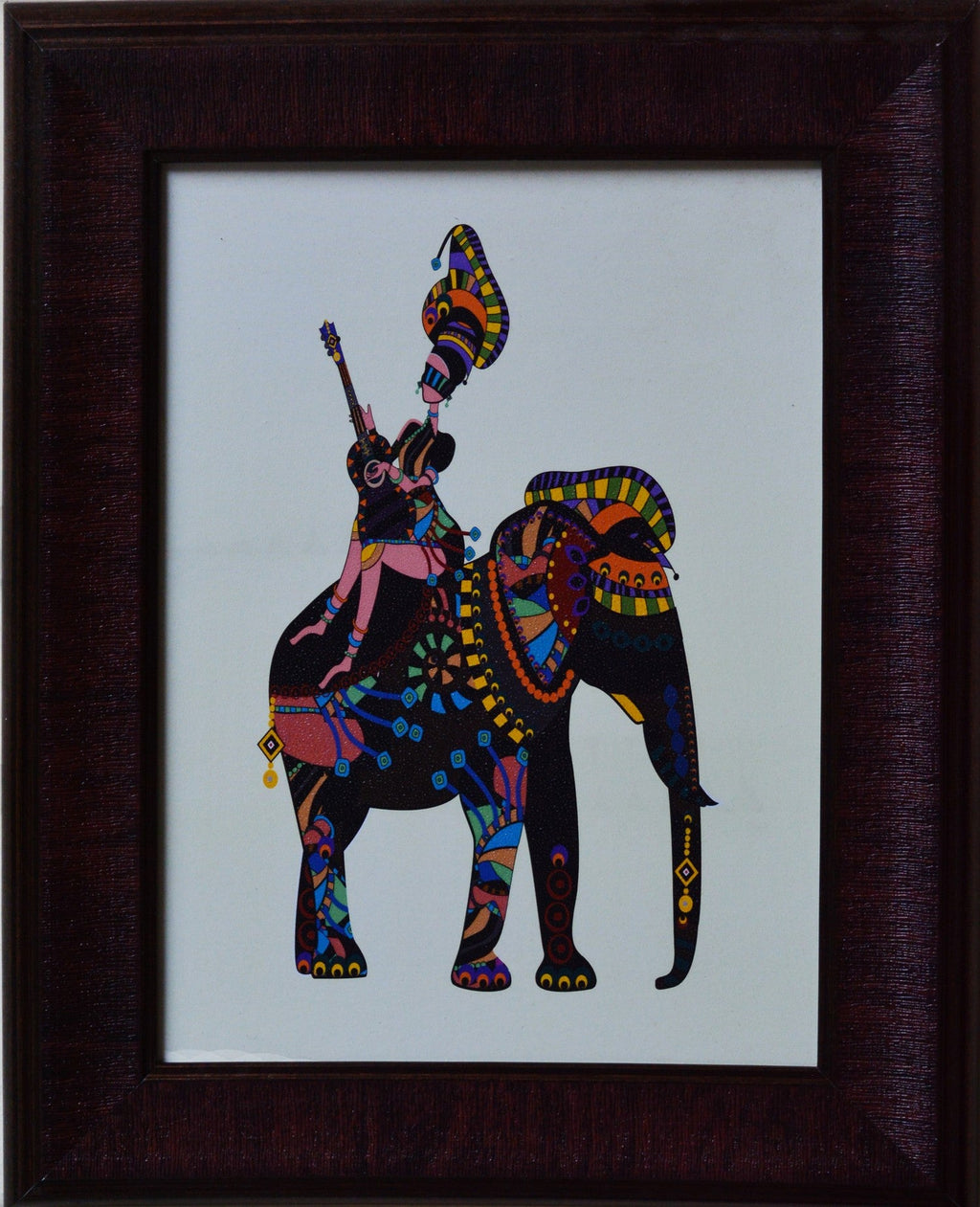 Elephant Theme Satin Matt Texture UV Art Painting Kafalo