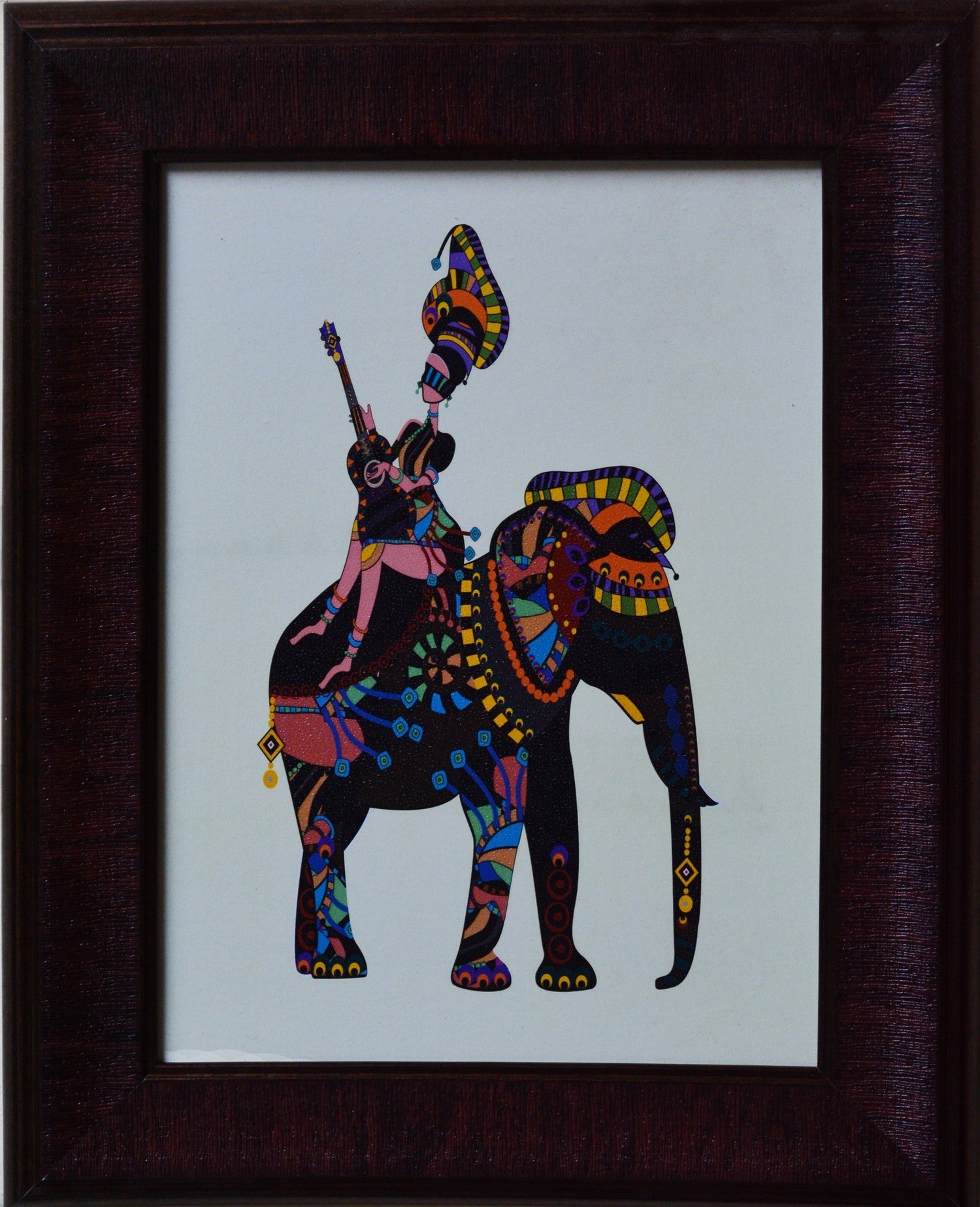 Elephant Theme Satin Matt Texture UV Art Painting Kafalo