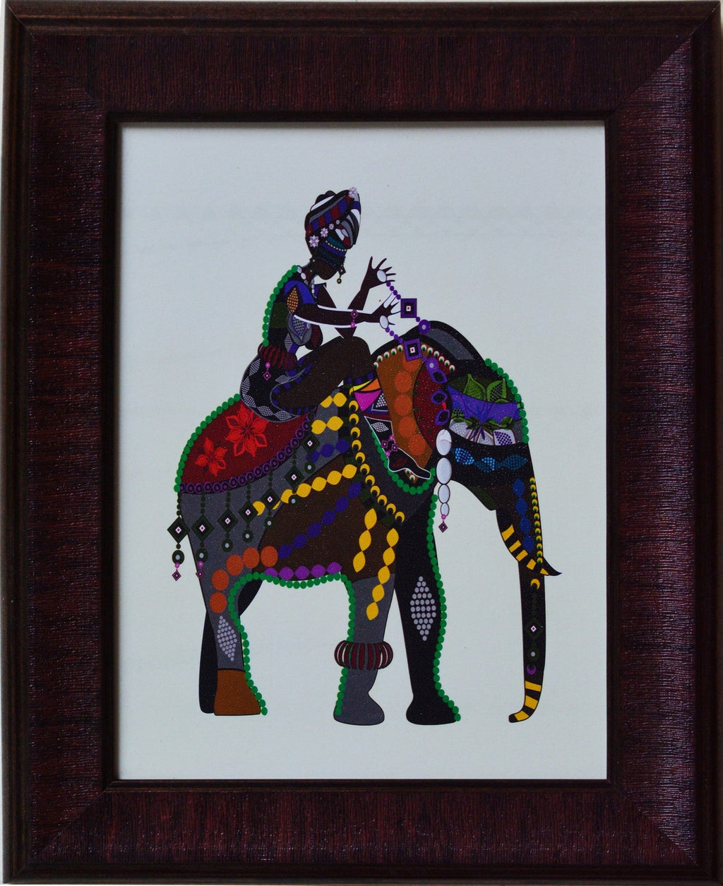 Elephant Theme Satin Matt Texture UV Art Painting Kafalo