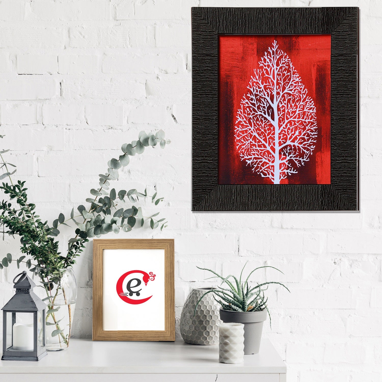 Decorative Leaf Satin Matt Texture UV Art Painting Kafalo