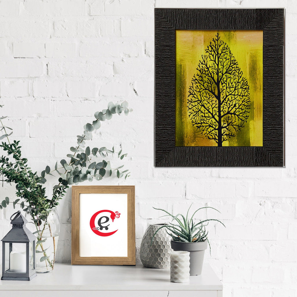 Decorative Leaf Satin Matt Texture UV Art Painting Kafalo