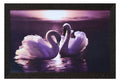 2 Swans Design Satin Matt Texture UV Art Painting Kafalo