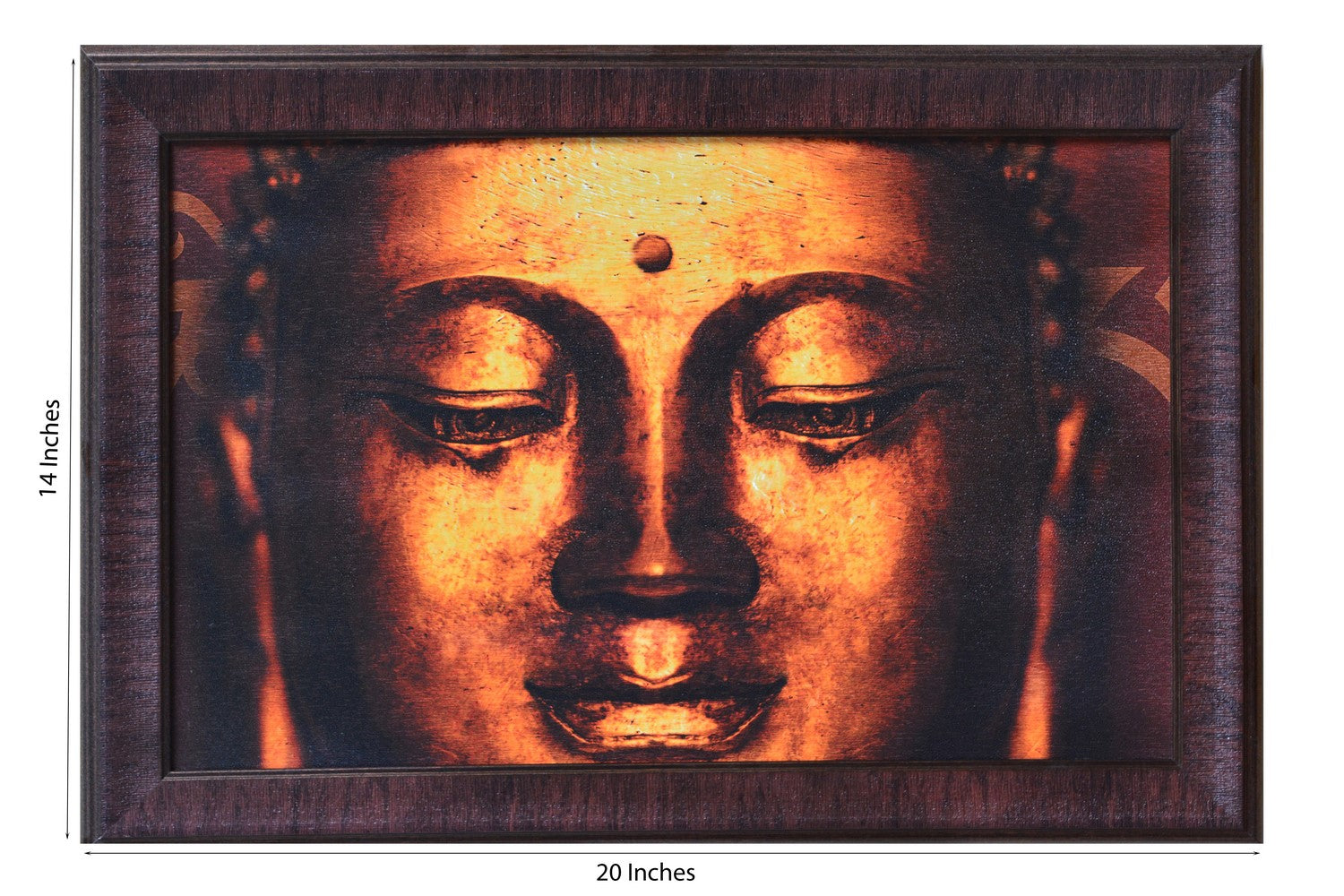 Meditating Buddha Head Satin Matt Texture UV Art Painting Kafalo