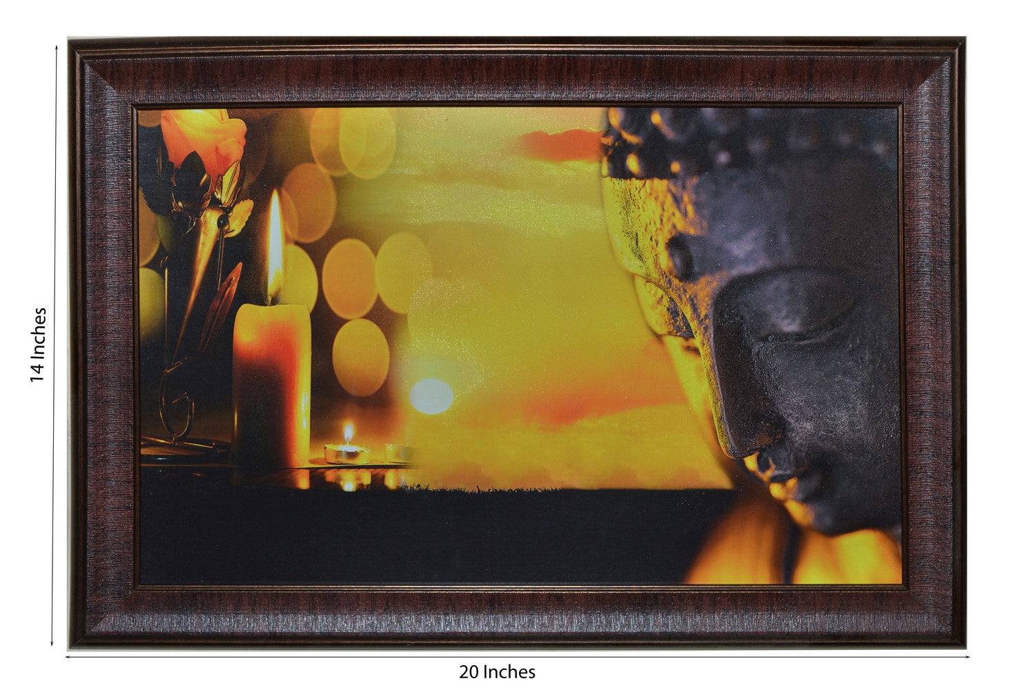 Spiritual Buddha Head Satin Matt Texture UV Art Painting Kafalo