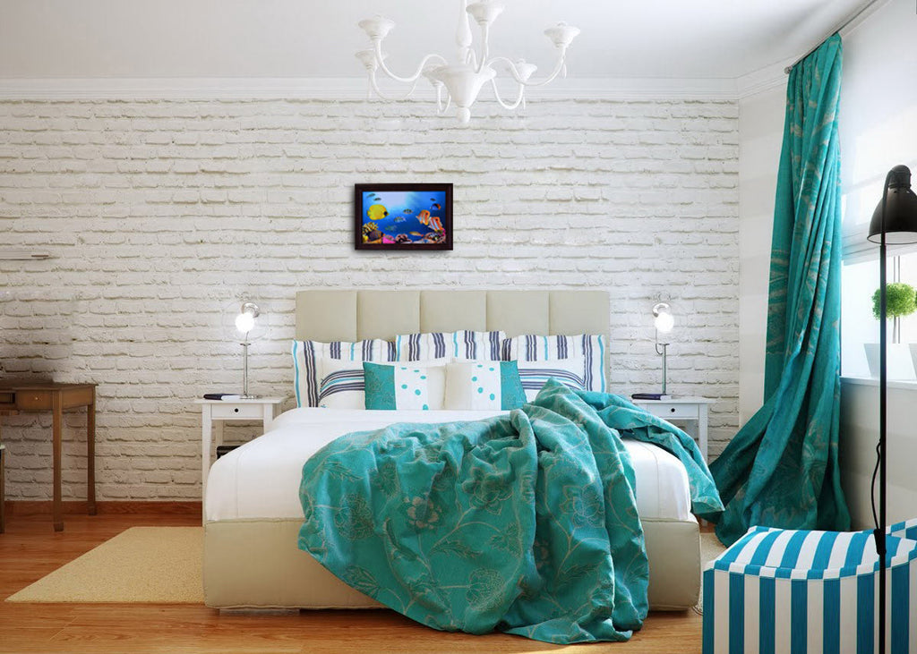 3D Sea Life view Design Satin Matt Texture UV Art Painting Kafalo