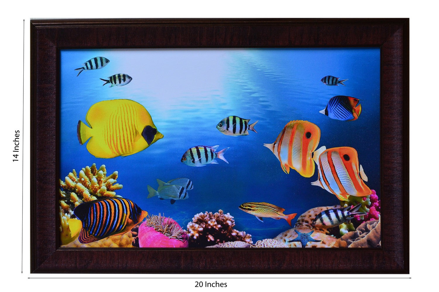 3D Sea Life view Design Satin Matt Texture UV Art Painting Kafalo