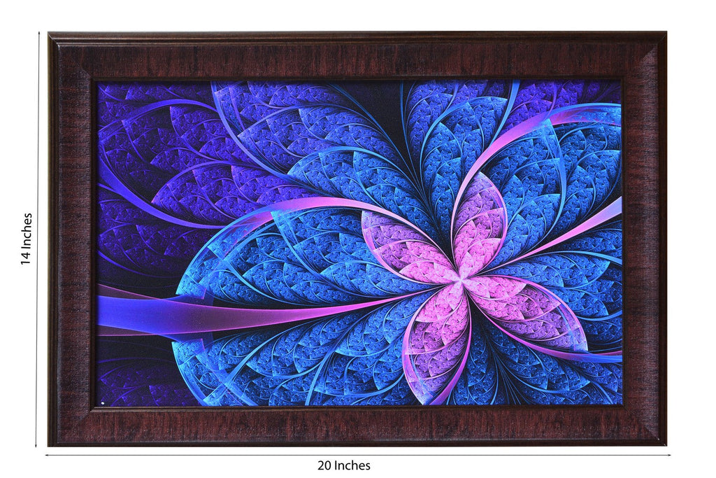 Purple Leaf Design Satin Matt Texture UV Art Painting Kafalo