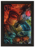 Abstract Couple Satin Matt Texture UV Art Painting Kafalo