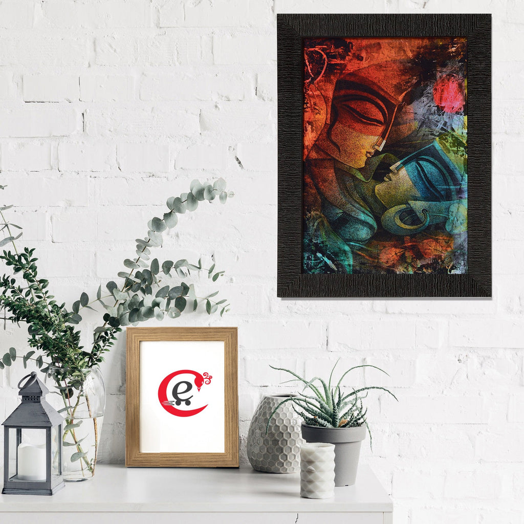 Abstract Couple Satin Matt Texture UV Art Painting Kafalo