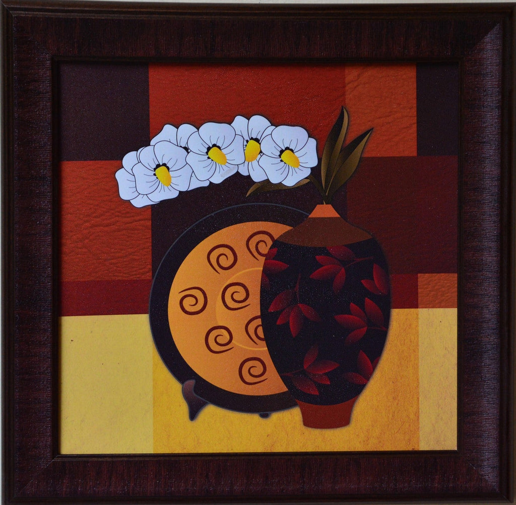 Floral Theme Satin Matt Texture UV Art Painting Kafalo