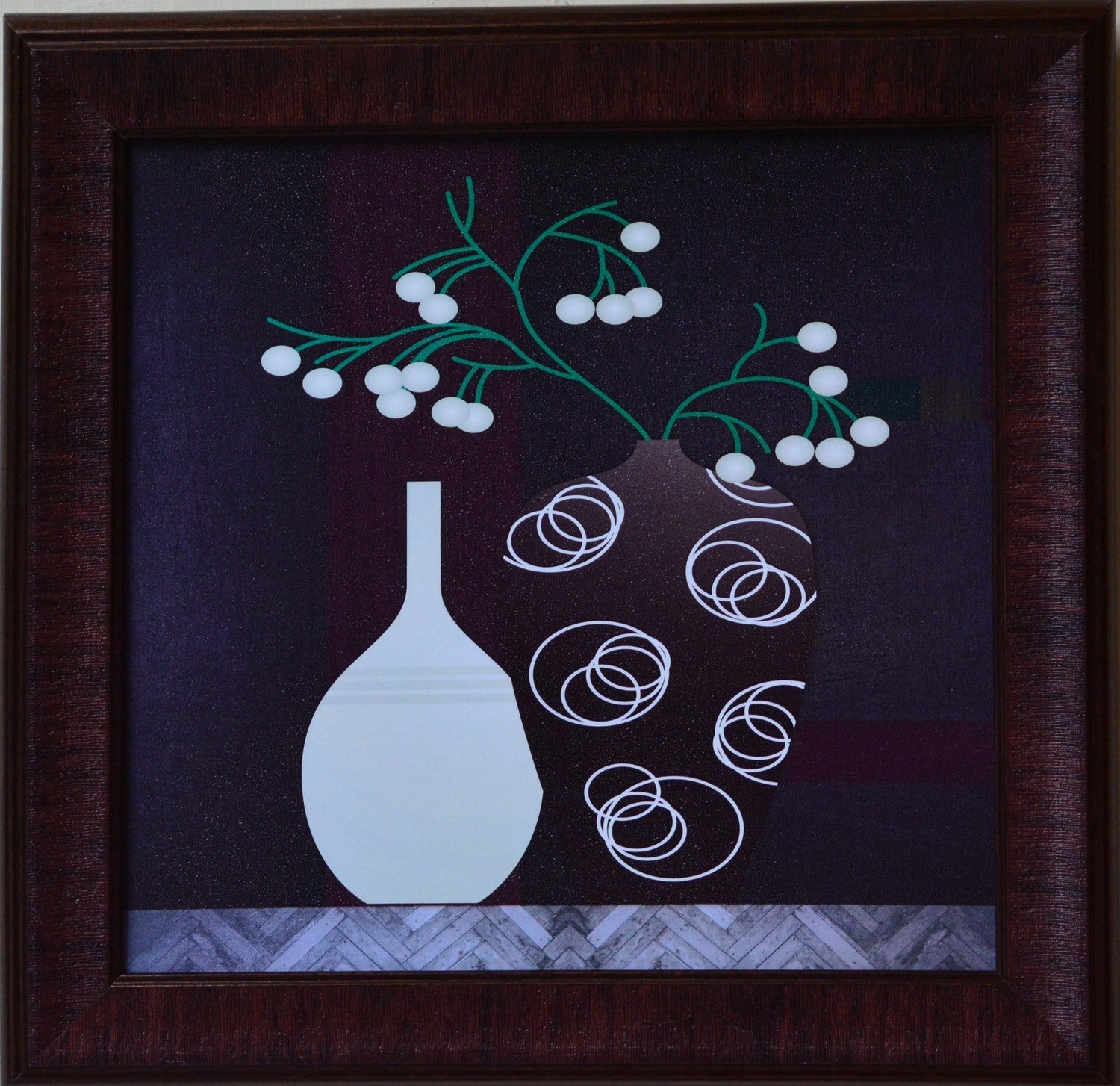 Floral Theme Satin Matt Texture UV Art Painting Kafalo