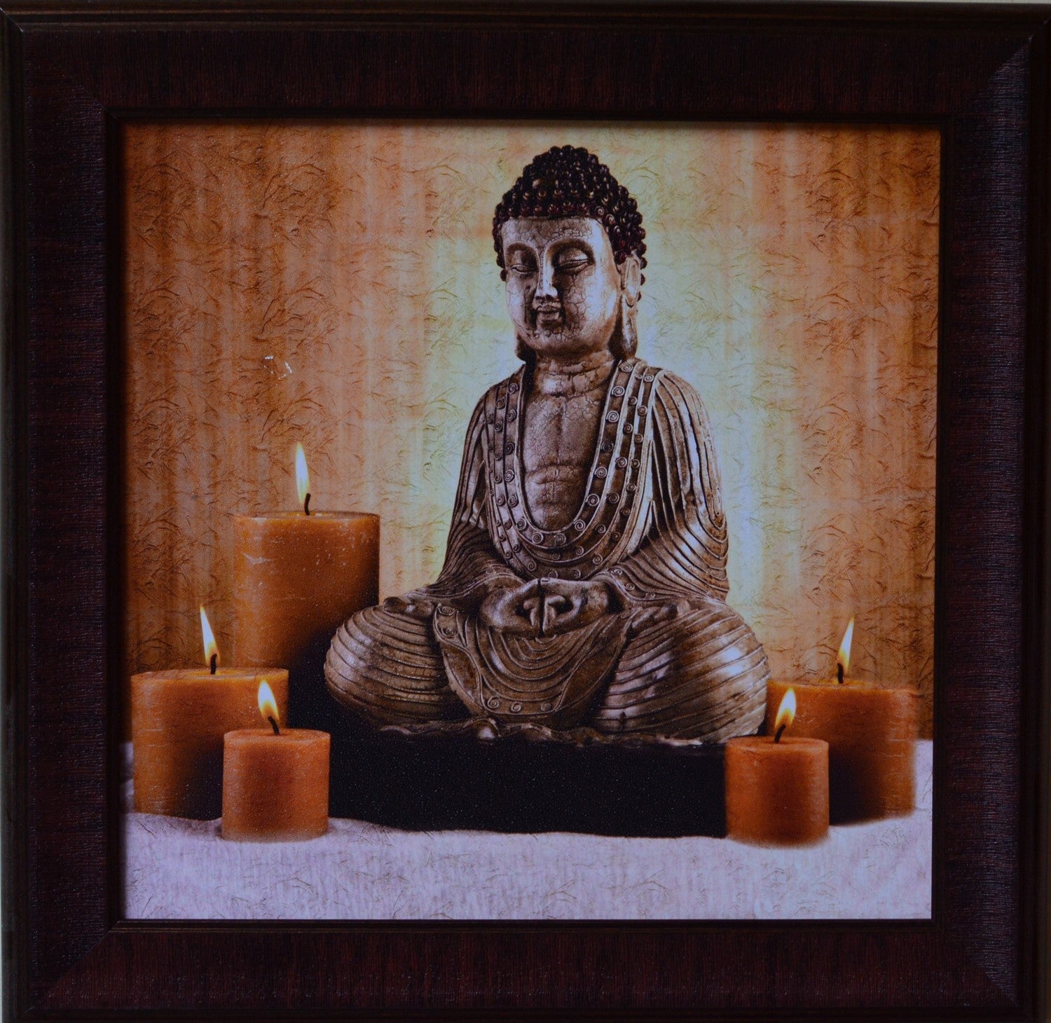 Spiritual Buddha Head Satin Matt Texture UV Art Painting Kafalo