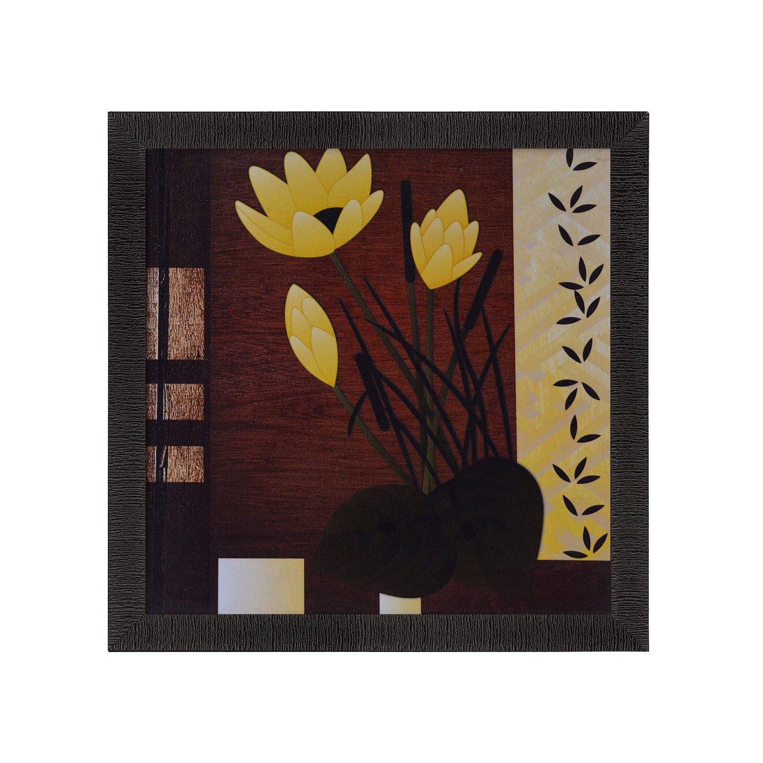 Floral Theme Satin Matt Texture UV Art Painting Kafalo