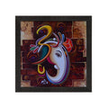 Colorful Om Ganesha Design Satin Matt Texture UV Art Painting Kafalo