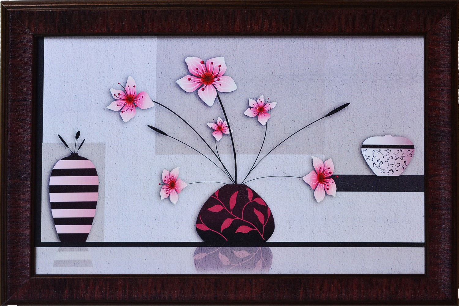 Floral Theme Satin Matt Texture UV Art Painting Kafalo