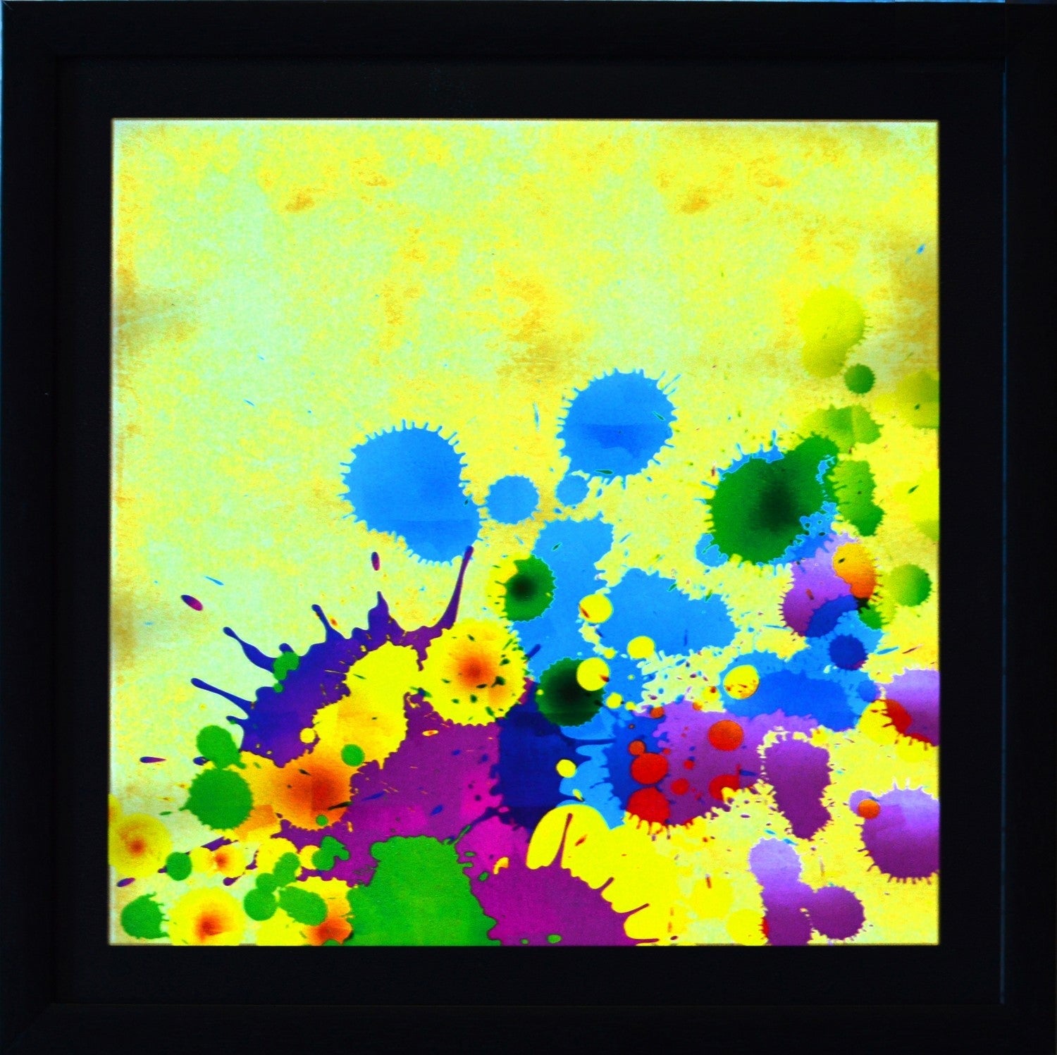 Colorful Paint Spots Satin Matt Texture UV Art Painting Kafalo