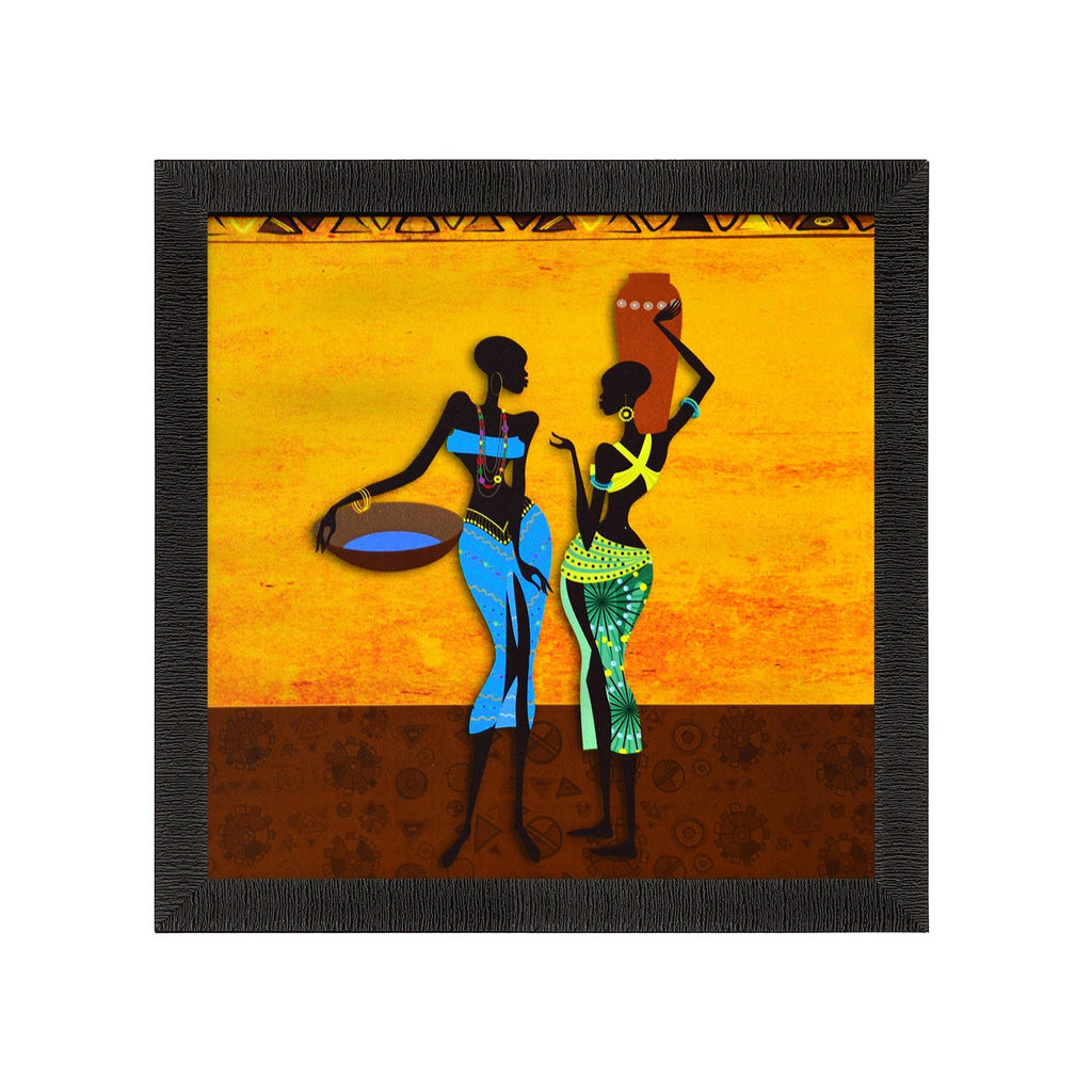 Tribal Ladies Satin Matt Texture UV Art Painting Kafalo