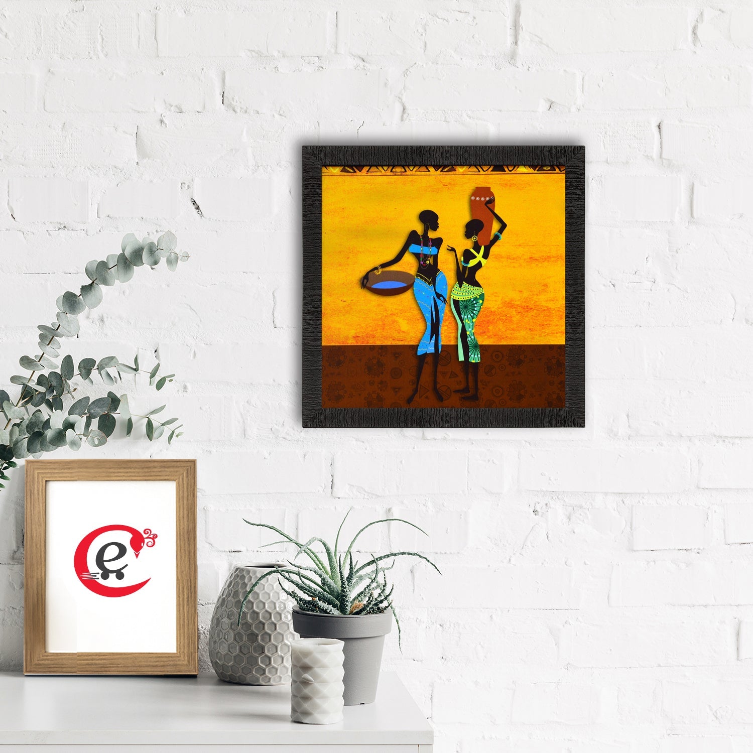 Tribal Ladies Satin Matt Texture UV Art Painting Kafalo