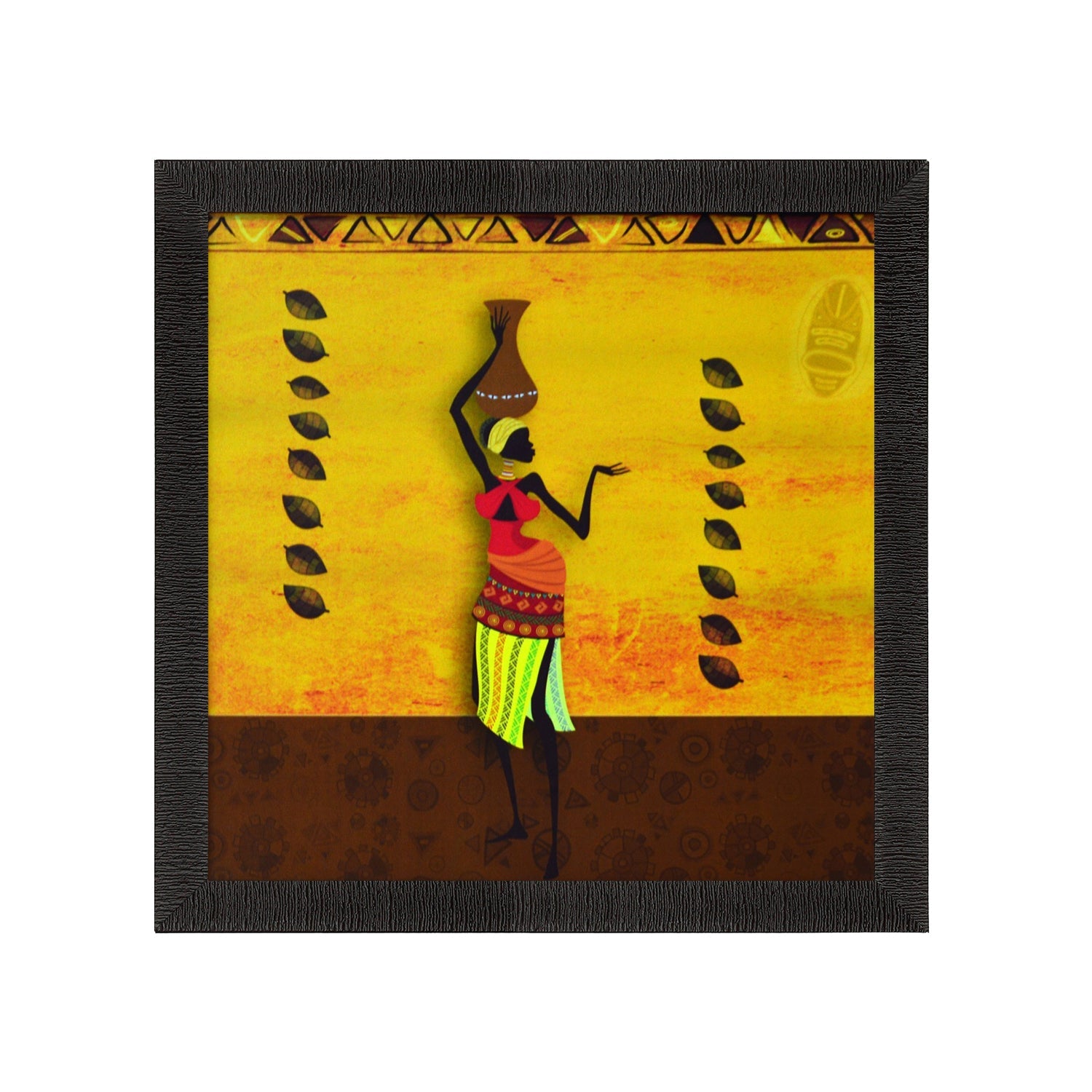 Tribal Lady Satin Matt Texture UV Art Painting Kafalo