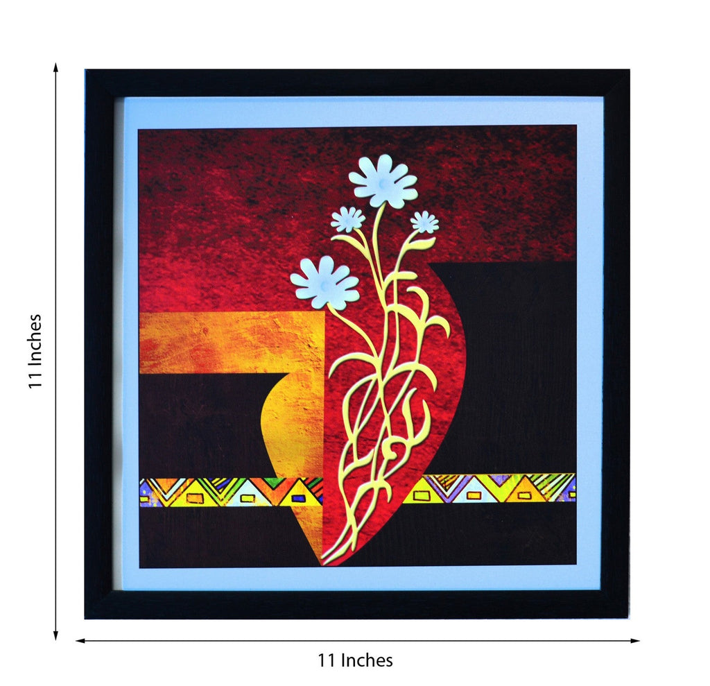 Floral Theme Satin Matt Texture UV Art Painting Kafalo