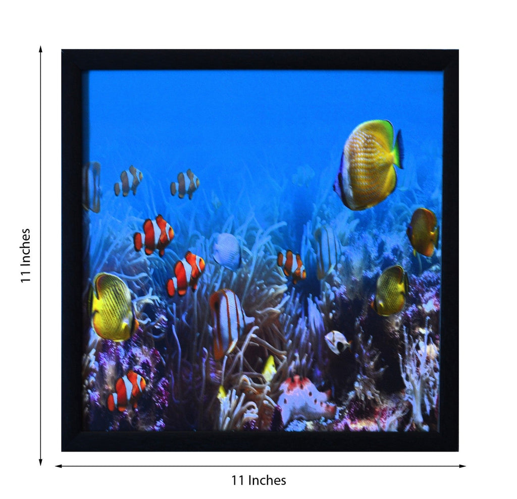 3D Sea Life view Design Satin Matt Texture UV Art Painting Kafalo