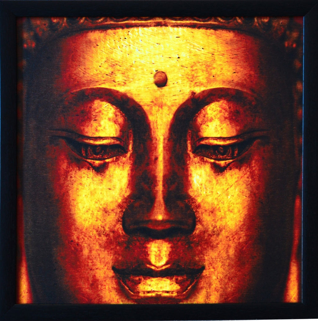 Meditating Buddha Design Satin Matt Texture UV Art Painting Kafalo