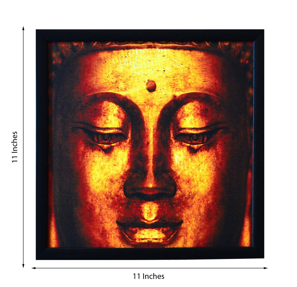 Meditating Buddha Design Satin Matt Texture UV Art Painting Kafalo