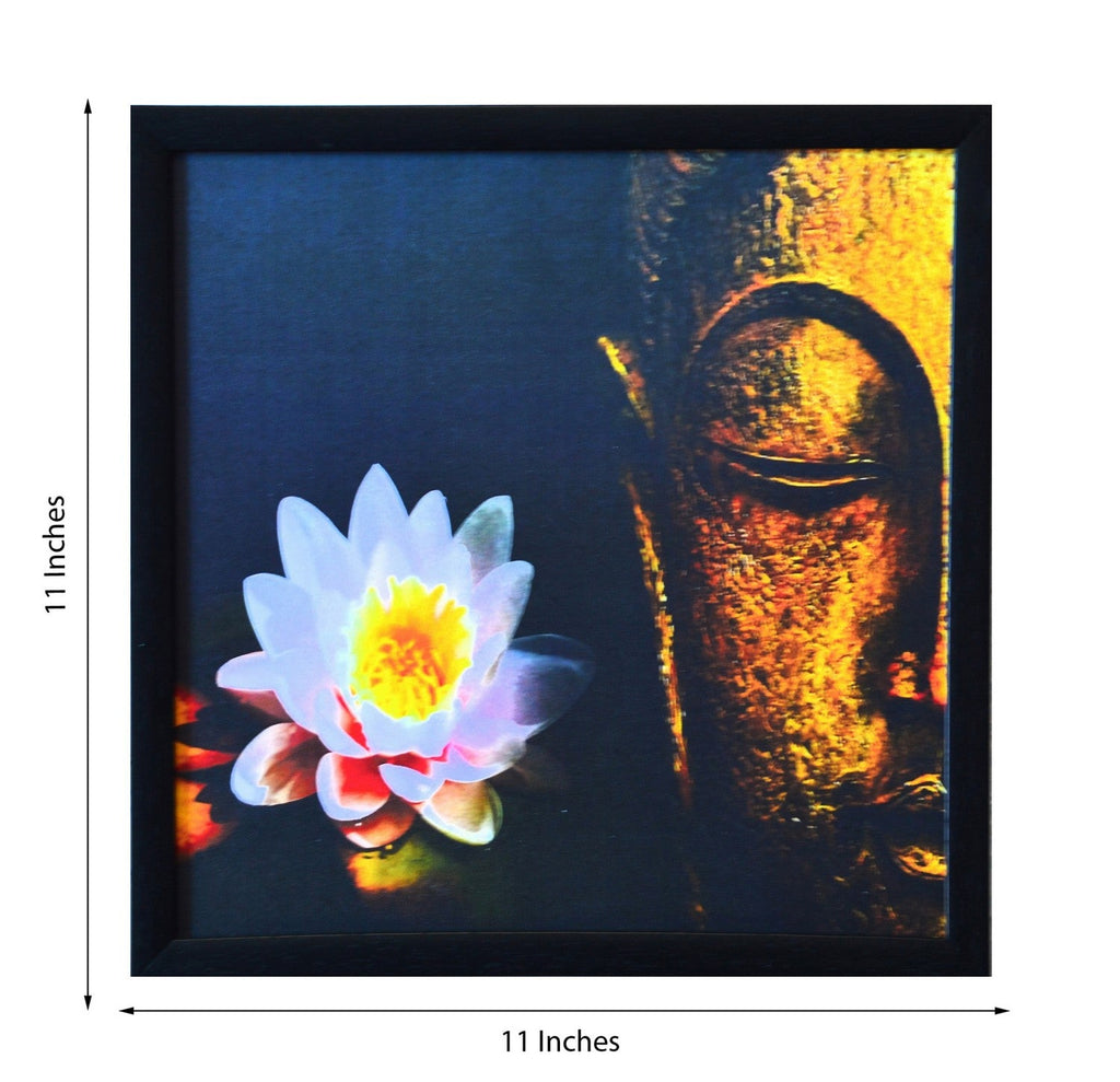 Meditating Buddha Design Satin Matt Texture UV Art Painting Kafalo