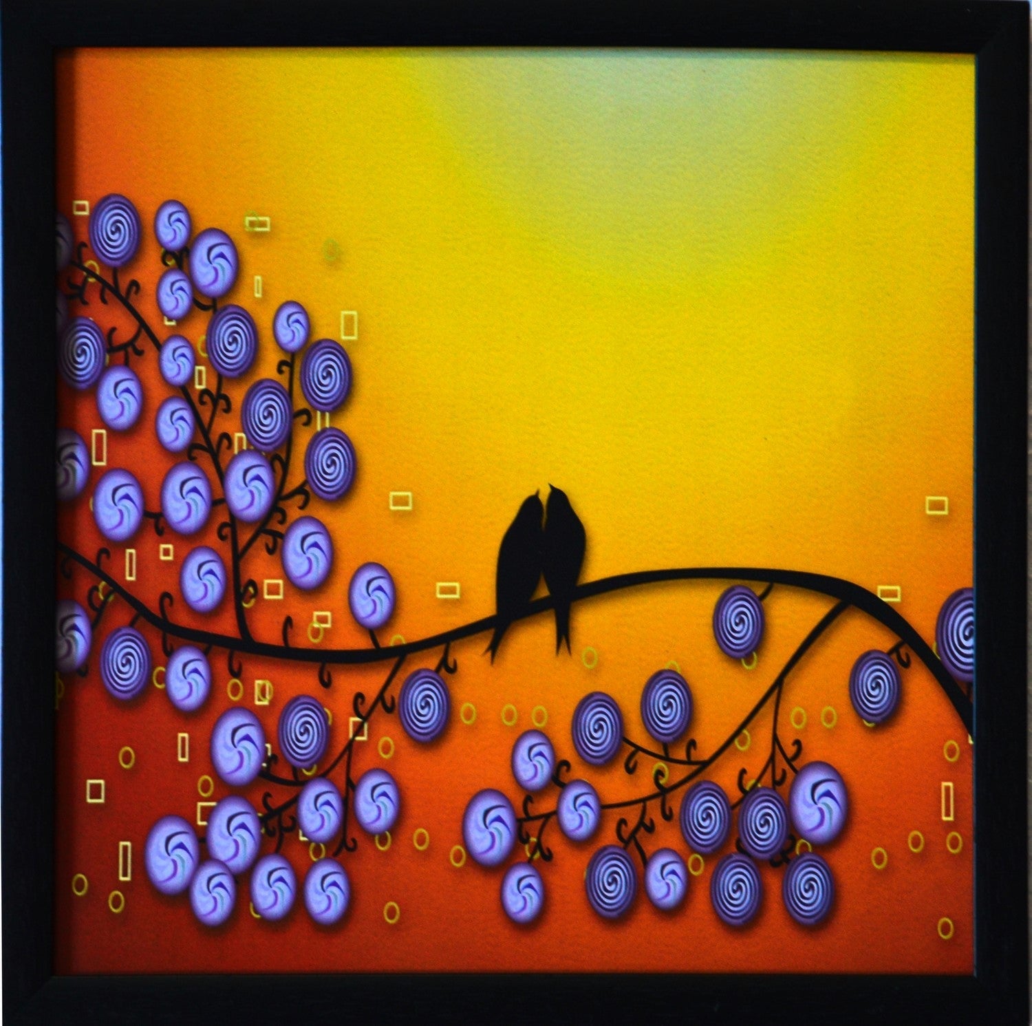 Floral Theme Satin Matt Texture UV Art Painting Kafalo