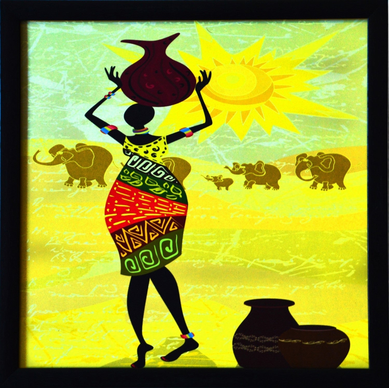 Tribal Lady Satin Matt Texture UV Art Painting Kafalo
