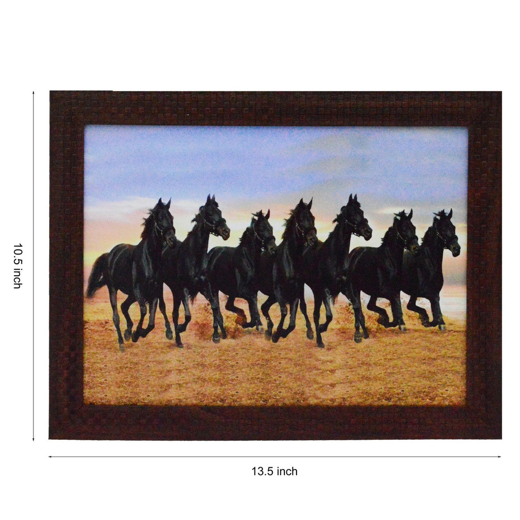 Running Lucky Horses Design Satin Matt Texture UV Art Painting Kafalo