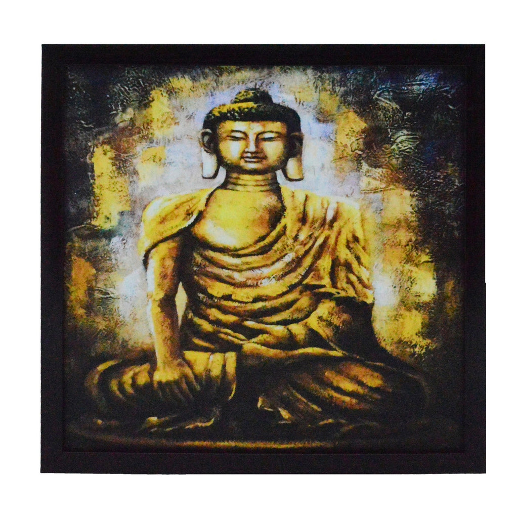 Spiritual Buddha Satin Matt Texture UV Art Painting Kafalo