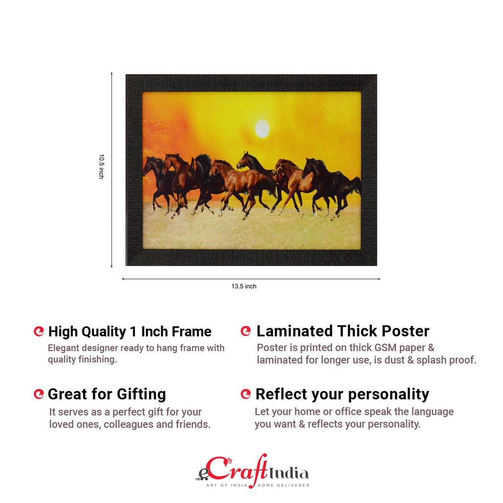 Running Lucky Horses Design Satin Matt Texture UV Art Painting Kafalo