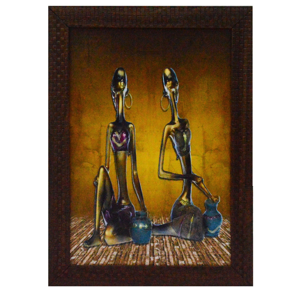 Tribal Lady Satin Matt Texture UV Art Painting Kafalo