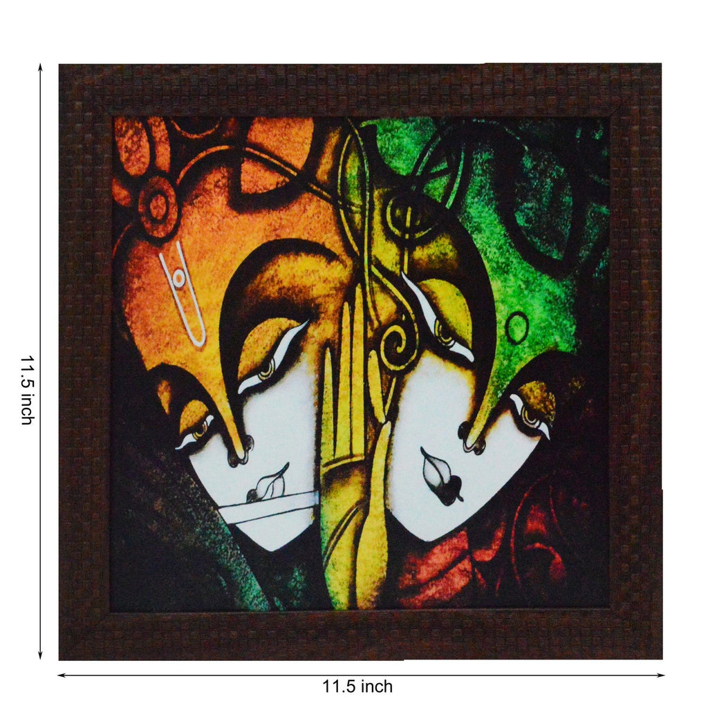 Radha Krishna Design Satin Matt Texture UV Art Painting Kafalo