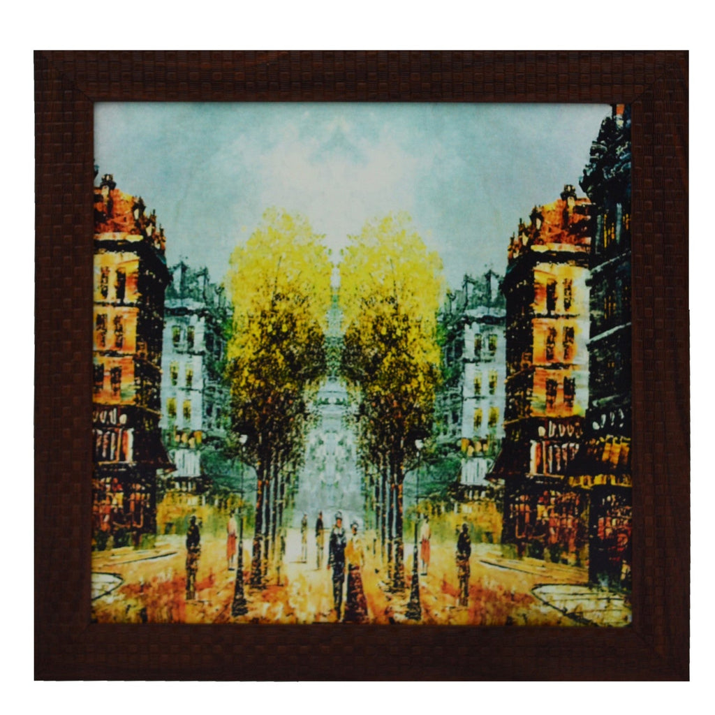 City Scene Satin Matt Texture UV Art Painting Kafalo