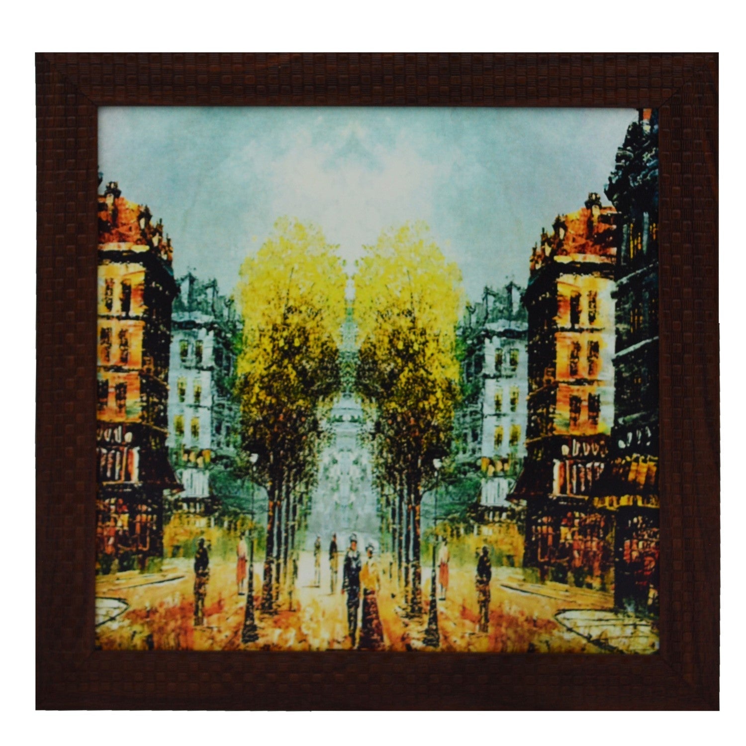 City Scene Satin Matt Texture UV Art Painting Kafalo
