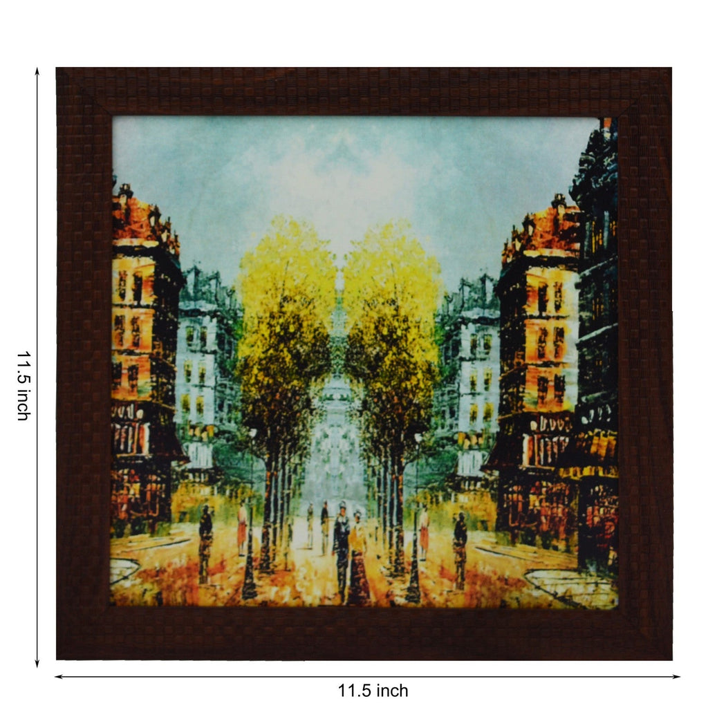 City Scene Satin Matt Texture UV Art Painting Kafalo