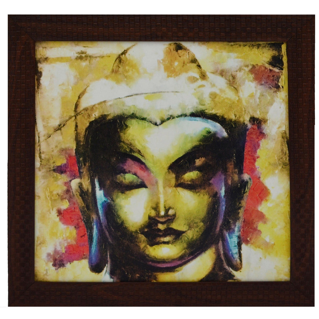 Spiritual Buddha Head Satin Matt Texture UV Art Painting Kafalo