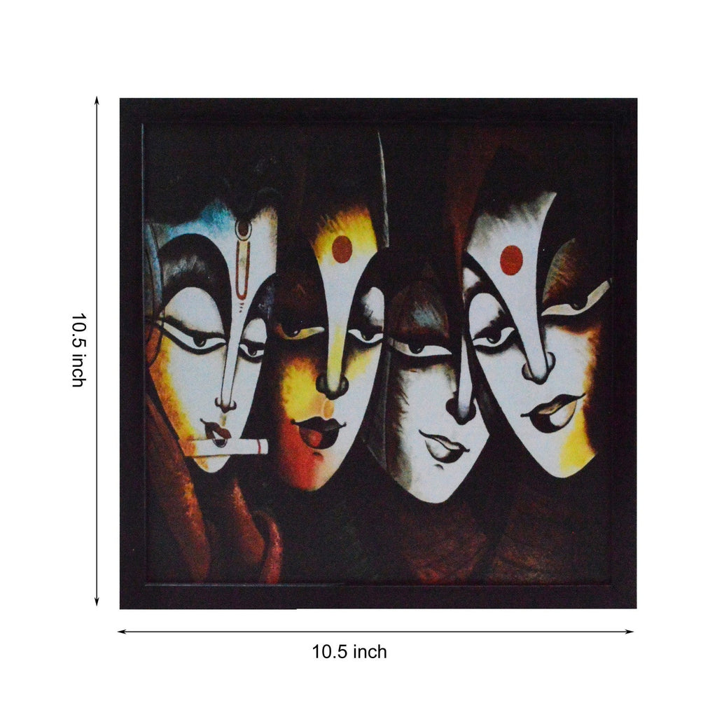 Abstract 4 Lady Design Satin Matt Texture UV Art Painting Kafalo